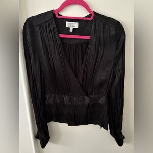 & Other Stories Black Satin Blouse